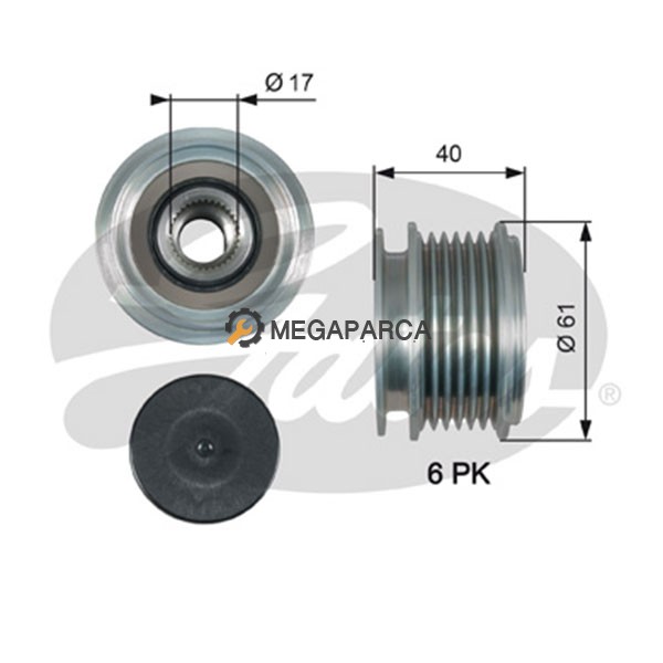 Audi A3 Alternatör Rulmanı - Typ8P 2003-2012