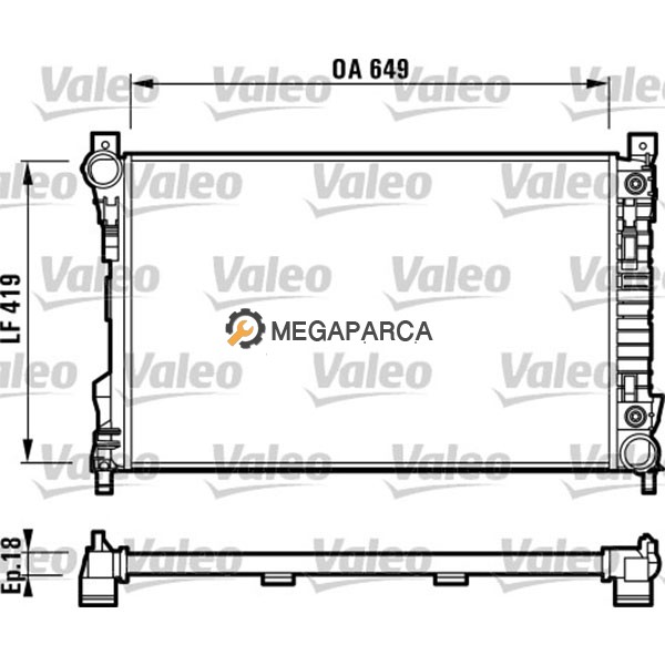 Mercedes C Serisi Su Radyatörü - W203 2000-2007