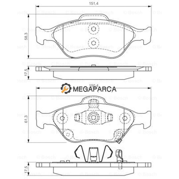 Toyota Yaris Ön Fren Balatası - 2005-2011